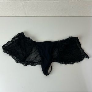 Victoria’s Secret Black Lace Thong, Small